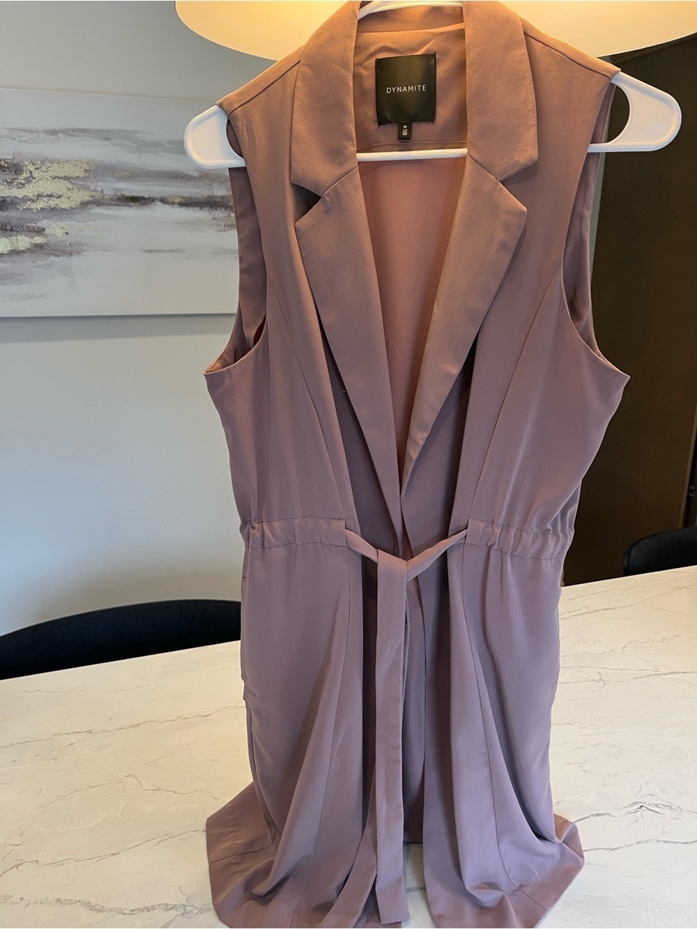 Dynamite Mauve Sleeveless Draped Tunic